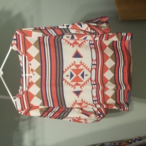 My Story | Aztec 3/4 Sleeve Top - M